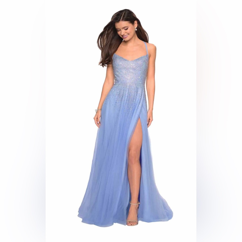 La Femme 27750 Dress - Cloud Blue, Size 2 (S)